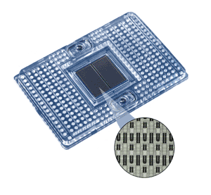 Image: The 192.24 Dynamic Array IFC (integrated fluidic circuit) array chip (Photo courtesy of Fluidigm).